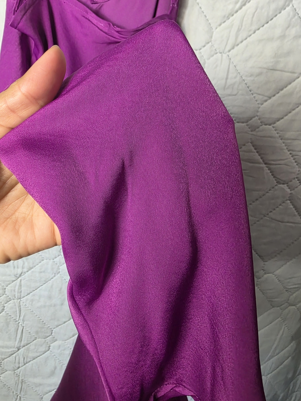 A New Day Purple Maxi Slip Spaguetti Strap Dress Sz XS Satin - Picture 4 of 9